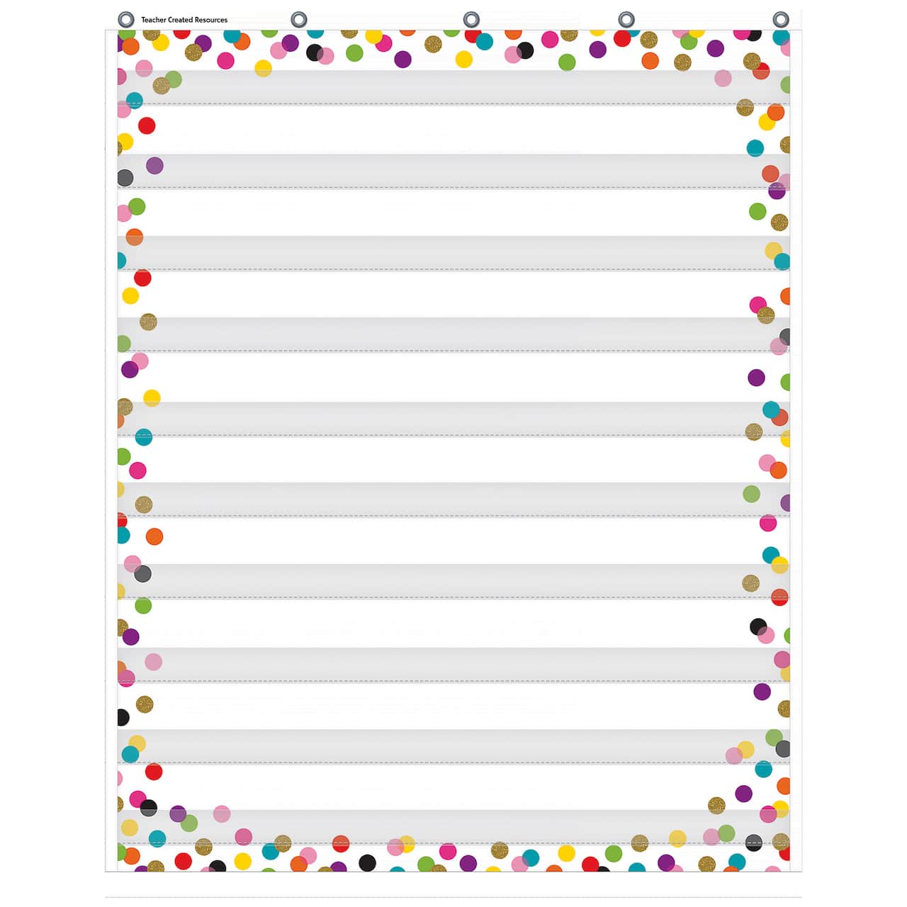 Teacher Created Resources Confetti 10 Pocket Chart